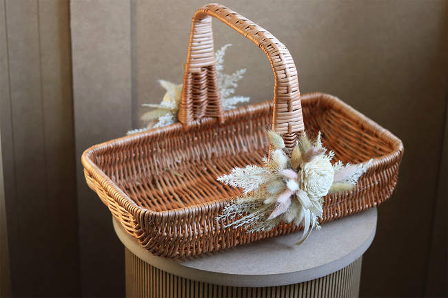 Boho Easter XL, dwustronnie dekorowany koszyczek wielkanocny