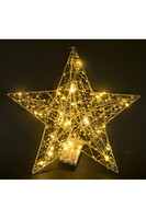 Christmas Star, zawieszka świąteczna gwiazdka LED, złota