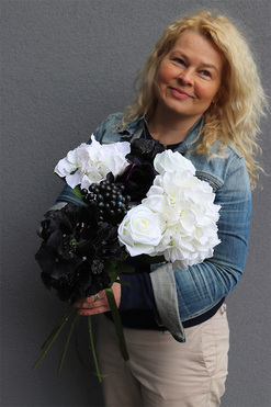 Black&White, elegancki bukiet do wazonu, wys.68cm 