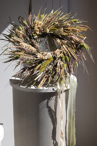 Boho Susz Leokie, dekoracyjny wianek ze stabilizowanych roślin, śr.40cm