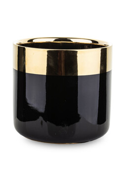 Black&Gold, osłonka na kwiaty glamour, wym.18x19cm