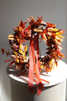 Boho Energy, dekoracyjny wianek ze stabilizowanych roślin, śr.30cm