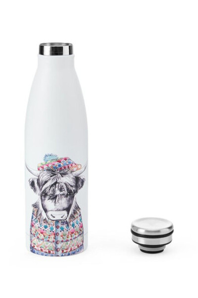 Aquarel Pets, termos stalowa butelka, krowa