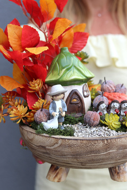 Leddenia, kompozycja / stroik jesienny, wym.40x33cm