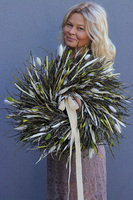 Jesienne Zorze, dekoracyjny wianek z suszonych i stabilizowanych roślin, śr.50cm