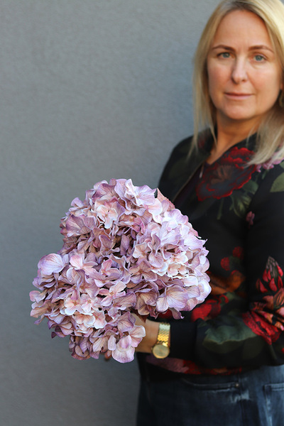 Autumn Hydrangea B, sztuczna hortensja, kpl. 3 gałązki. wym.68cm