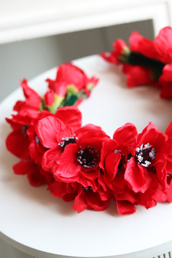 Makowy, wianek na głowę