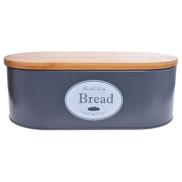 Bread C, chlebak z bambusową pokrywą, wym.34x18x12cm 