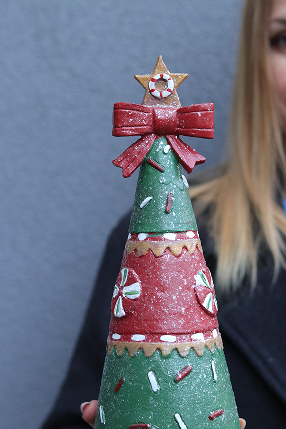 Gingerbread, świąteczna choinka z piernika figurka