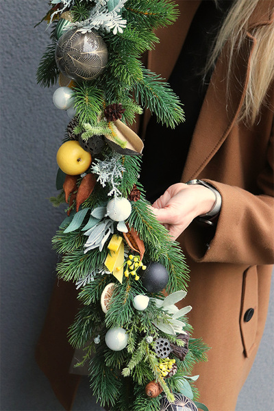 Zielone Święta Yellow, bożonarodzeniowa girlanda