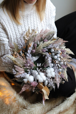 Mroźne Dni, zimowy wianek na drzwi, rozp.35cm