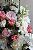 ekskluzywna kompozycja kwiatowa w szarej donicy, Maria Antonina 2, wym.80x78cm 