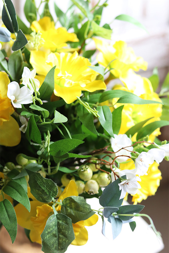 kompozycja z żonkilami, Żółta Wiosna Gold, wys.57cm