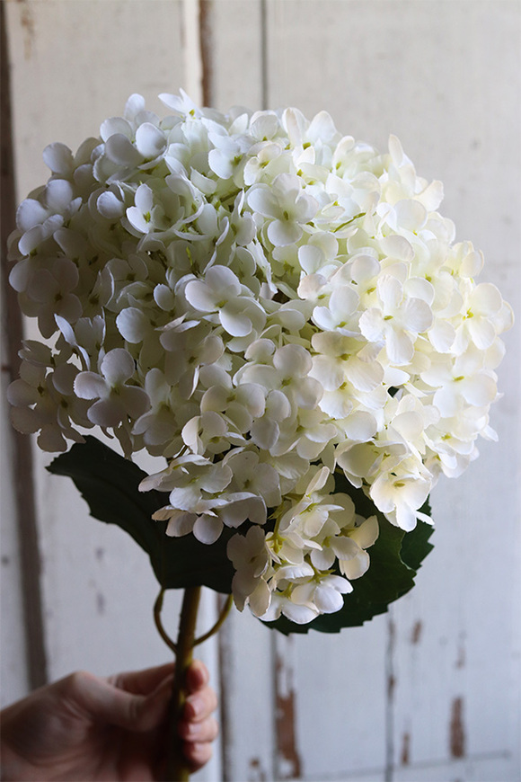 gałązka / sztuczna Hortensja Exclusive, biały, dł.75cm,1szt 