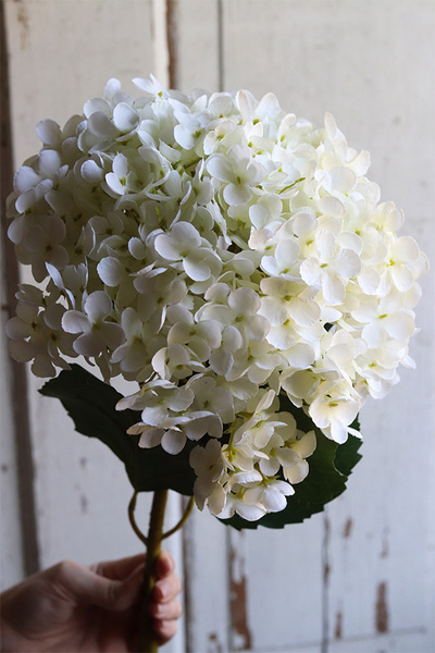 gałązka / sztuczna Hortensja Exclusive, biały, dł.75cm,1szt 