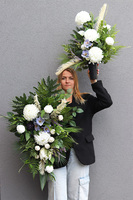 Nelema White 2, bukiet nagrobny we wkładzie