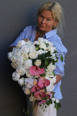 Pink Love, dekoracja nagrobna w kształcie serca, wym.55x37cm 