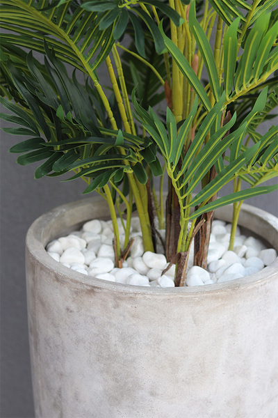 Areca Concrete, wysokiej jakości sztuczna palma w betonowej donicy