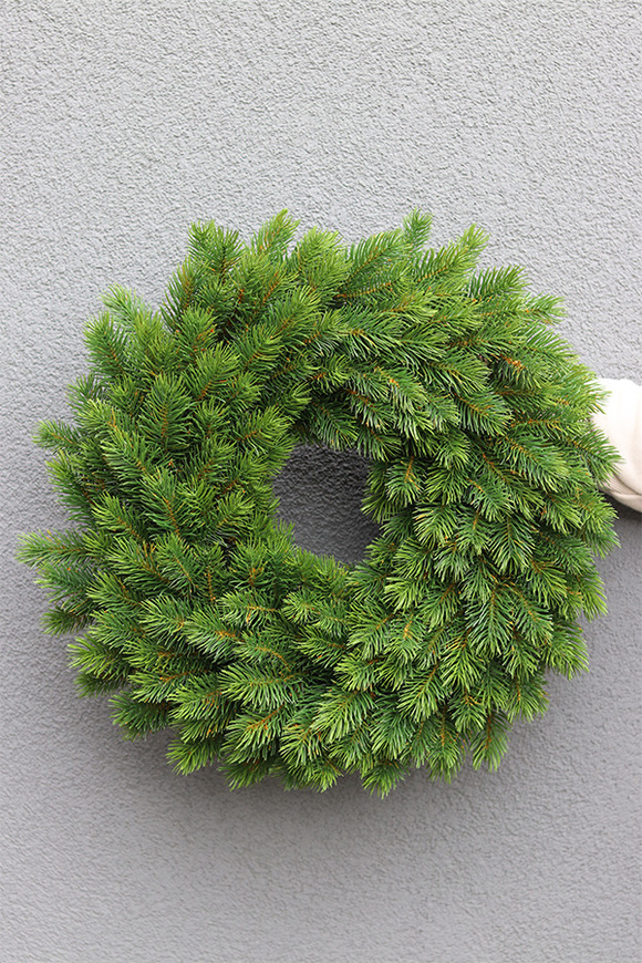 Zielone Święta, iglasty wianek jak żywy