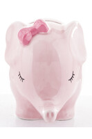 Princess Elephant, porcelanowa skarbonka, różowa