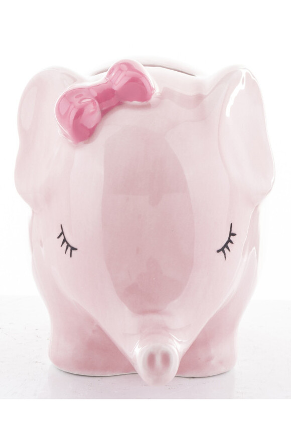 Princess Elephant, porcelanowa skarbonka, różowa