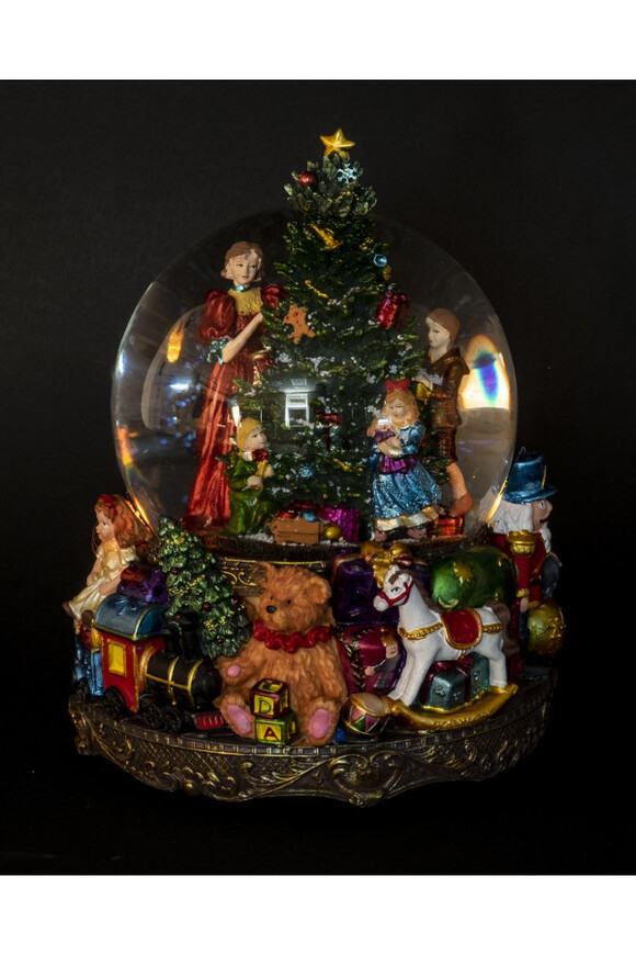 Ubieramy Choinkę, świąteczna szklana kula śnieżna pozytywka LED