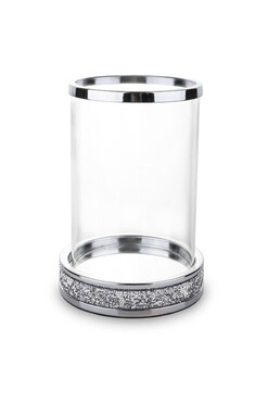 elegancki Świecznik Glamour Silver, wys.25cm