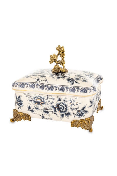 Imperial Blue, ceramiczne puzderko szkatułka
