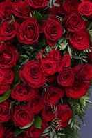 Czerwień Amore, żywa wiązanka pogrzebowa serce