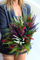 Wrzosy Modena, kompozycja kwiatowa w matowej donicy