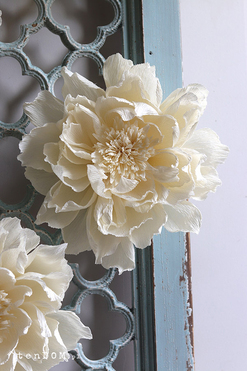 Paper Flower, ręcznie robiony kwiat papierowy, Peonia A, wym.32x12cm