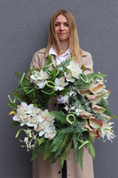 Ulisses, wieniec nagrobny z cymbydium i kalie