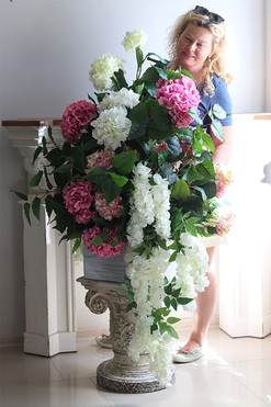 Impresja Saute, kompozycja kwiatowa XXL do Twojej donicy, wys.99/75cm