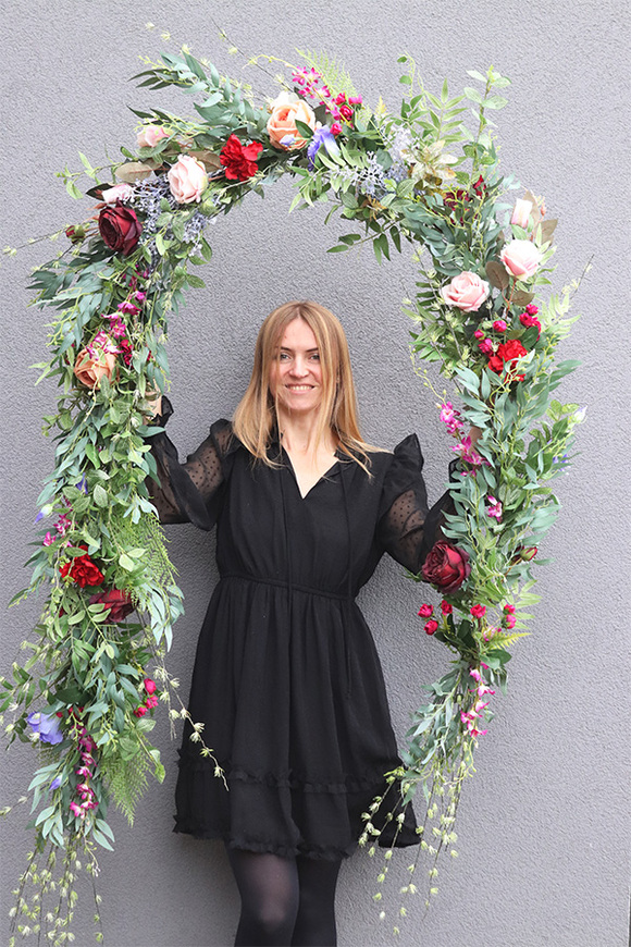 Koriana 2, girlanda roślinna na drzwi