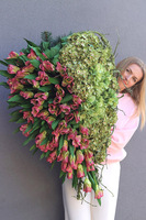 Serce Tulipia, komplet dekoracji nagrobnych