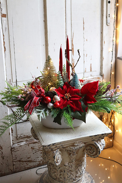 Gwiazda Betlejemska, stroik świąteczny LED