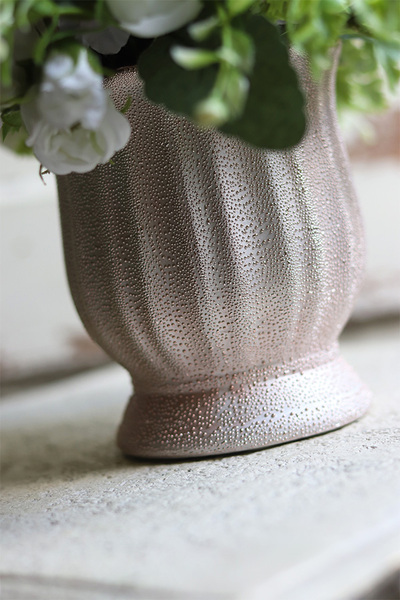 France Glamour, kompozycja kwiatowa w kremowym naczyniu, wym.27x33cm 