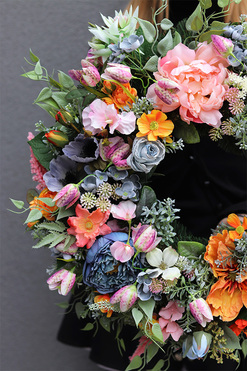 Carmelito, kolorowy wieniec nagrobny, śr.54cm