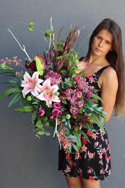 Marita, kompozycja nagrobna w misie ceramicznej, wym.60x60cm 