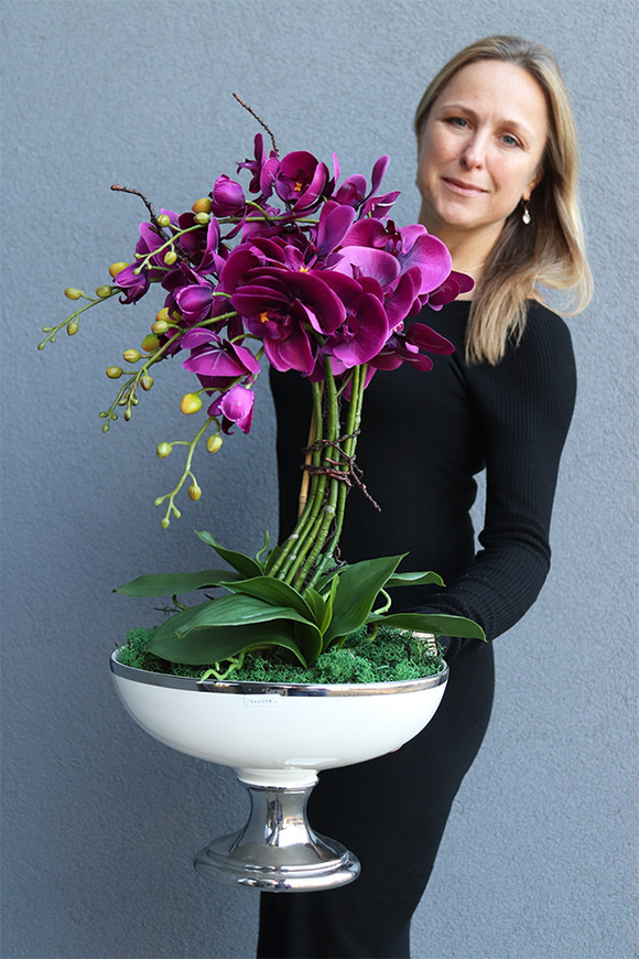 fioletowy storczyk w pucharze, Purple Glamour, wys.62cm