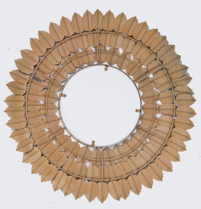 Wild Leaves, stylowe lustro w bogato zdobionej ramie, wym.94x94cm