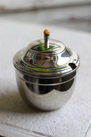 Lucia Amber, posrebrzana cukiernica, wym.11.5x9.5x9cm 