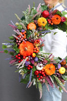 Jesienne Drzwi, asymetryczny wianek jesienny