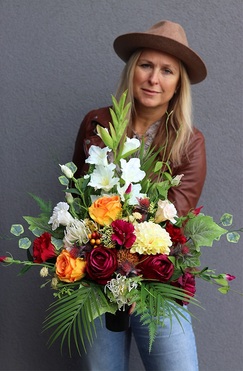 Nerula 2, jesienny bukiet nagrobny, wys.62cm 