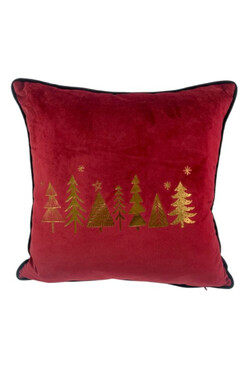 Christmas, poduszka dekoracyjna, burgund choinka, wym.40x40cm