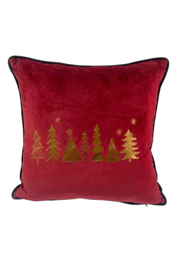Christmas, poduszka dekoracyjna, burgund choinka, wym.40x40cm