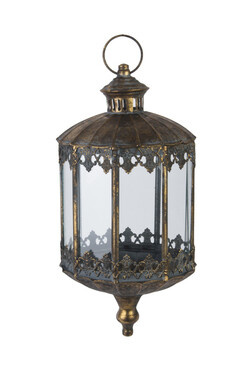 Oriental, wiszący lampion metalowy, wys.53cm