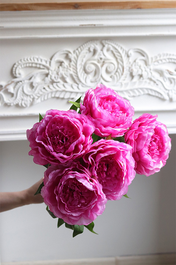Love Me, bukiet peonii do wazonu, fuksja