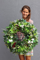 Greenelia, zielony wianek z sukulentami