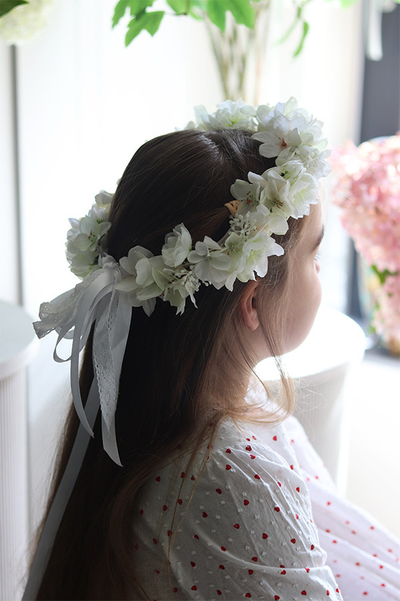 uroczy wianek na głowę Bianca, rozmiar uniwersalny